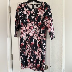 H&M Floral Print 3/4 inch Sleeves Dress